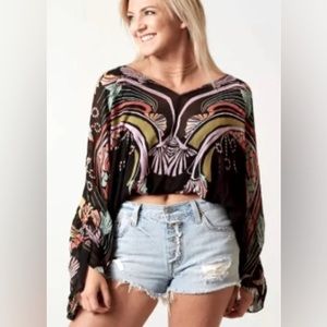 SOLD NWOT FREE PEOPLE BUTTERFLY PRINTED TOP